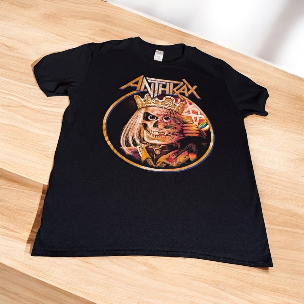 ANTHRAX WORLD TOUR 2019 T-SHIRT METAL BAND GRAPHIC TEE GILDAN LARGE
